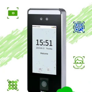 Zkteco Speedfacev5Lqr - Control De Acceso Facial / 6000 Rostros / 10,000 Tarjetas Id 125 Khz / Qr / Contraseñas / 200,000 Registros / Reconocimiento En 0.35 S / Algoritmo Anti-Spoofing / Tcp/Ip / Wiegand / Rs-485 / #Zk11