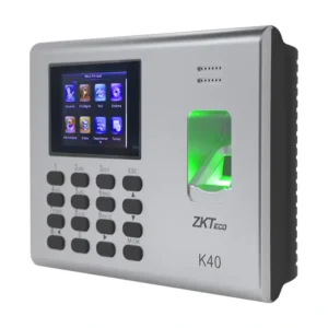Zkteco K40 - Control De Asistencia Y Acceso Basico Con Huella Digital Bioid (1000), Conexion Tcp/Ip, Ssr (Reporte En Hoja De Calculo Mediante Usb) Y Bateria De Respaldo De 2 Horas #Zk9