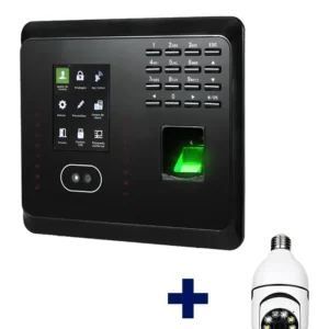 Zkteco Mb360Id + Sh01-C2In - Control De Asistencia Y Acceso Con 1,500 Rostros, 2,000 Huellas Digitales, Tarjeta Id De 125 Khz Y Cámara Wi-Fi De 3 Mp Con Pan/Tilt, Visión Nocturna Y Audio Bidireccional #Kitzk